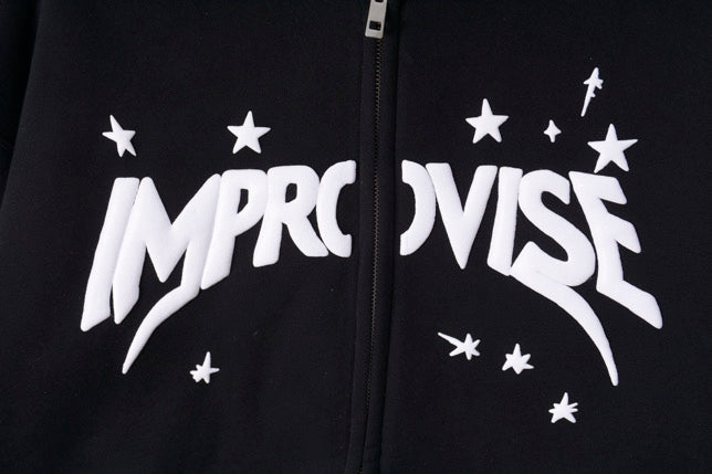 "Improvise" Star Zip-up